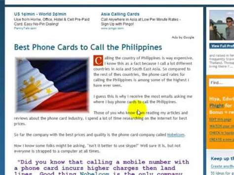 where to buy phone card to call philippines